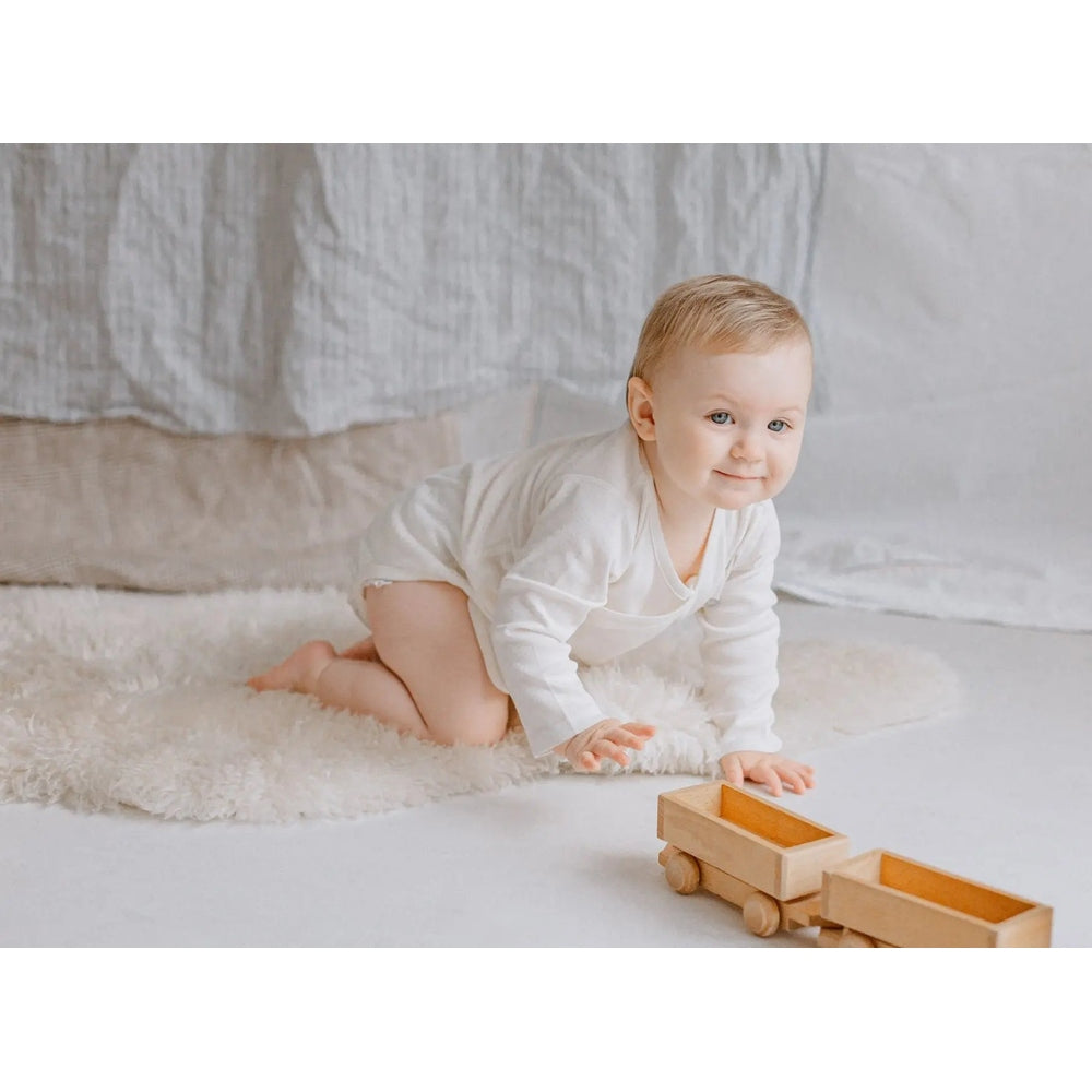 Nest Designs Basics Organic Cotton Ribbed Kimono Long Sleeve Onesie (3 Pack) White