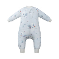 Nest Designs Organic Cotton Long Sleeve Footed Sleep Bag 1.0 Tog Snowy Snuggles