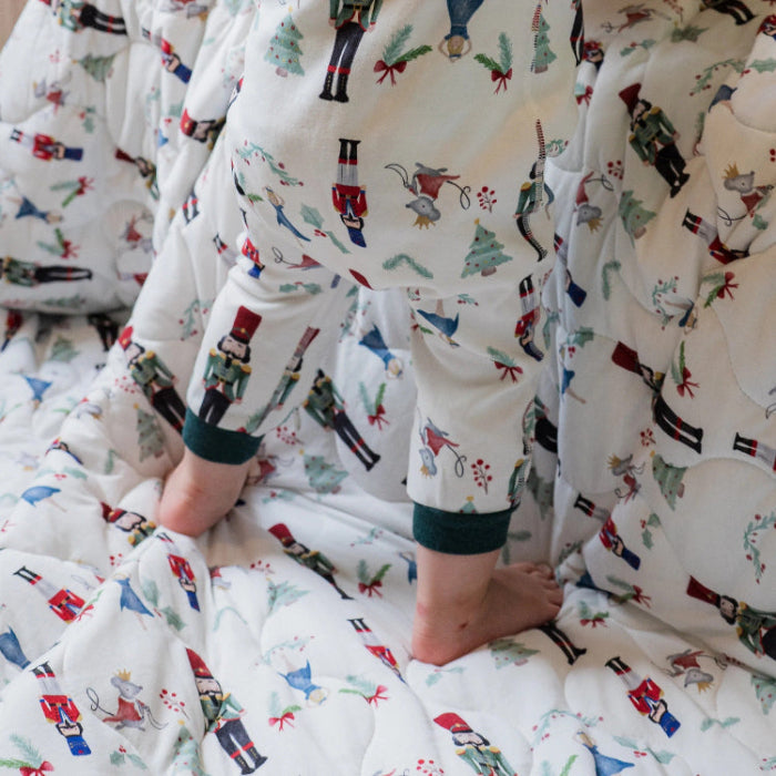 Nest Designs Organic Cotton Long Sleeve Footless Sleeper Nutcracker