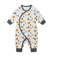 Nest Designs Organic Cotton Long Sleeve Kimono Romper Squish Squash