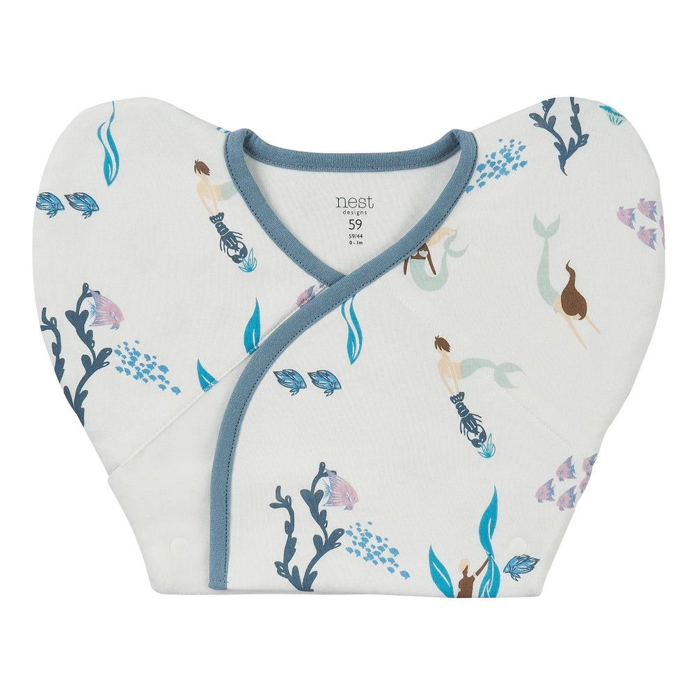 Nest Designs Organic Cotton Startle Stop Sleep Bag 0.5 Tog Splish Splash (0-3M)