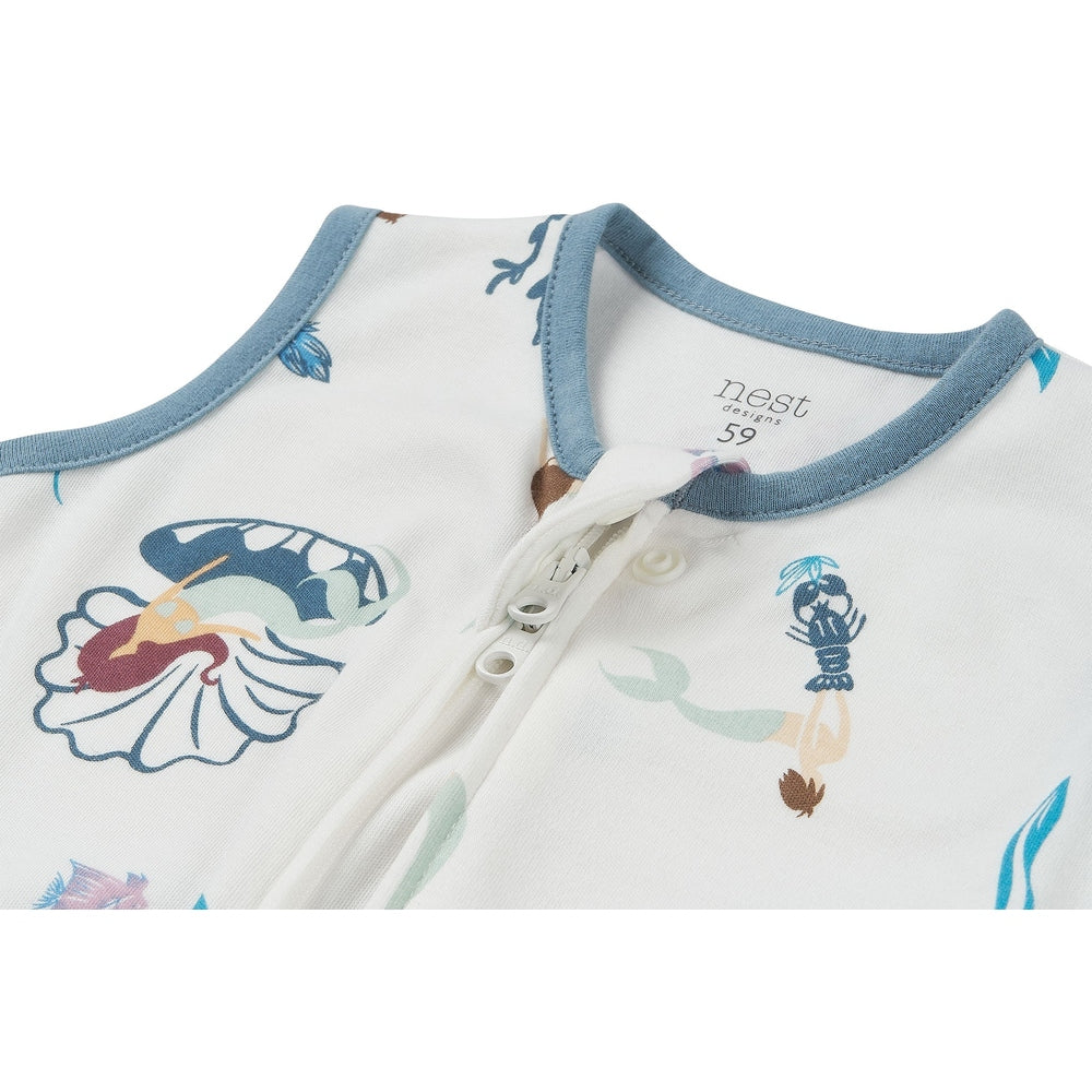 Nest Designs Organic Cotton Startle Stop Sleep Bag 0.5 Tog Splish Splash (0-3M)