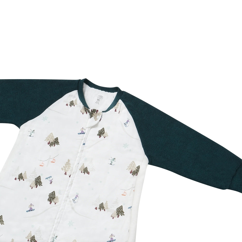 Nest Designs Raglan Bamboo Long Sleeve Footed Sleep Bag 2.5 Tog Chills N' Thrills