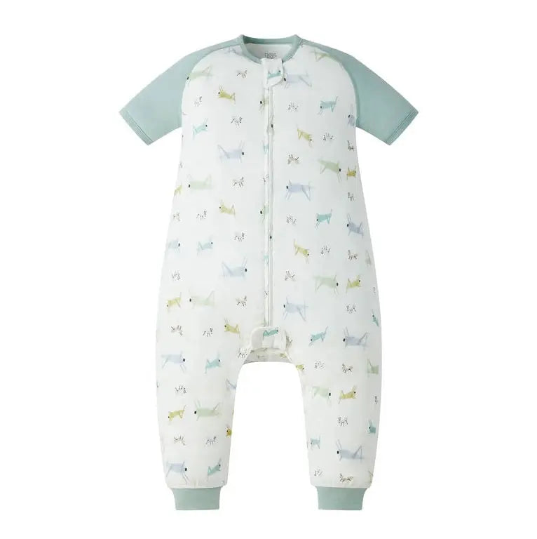 Nest Designs Raglan Bamboo Pima Short Sleeve Sleep Suit 0.6 Tog The Ant & The Grasshopper