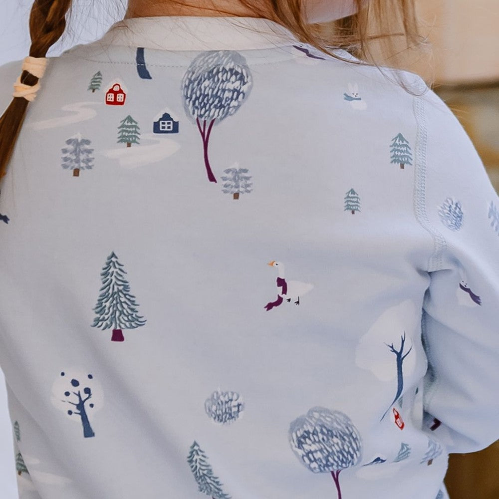 Nest Designs Two-Piece Long Sleeve Pj Set Snowy Snuggles