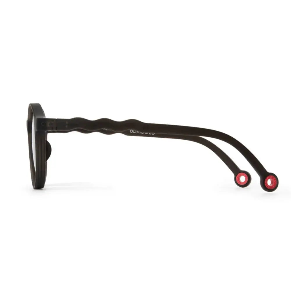 OLIVIO & CO OVAL SUNGLASSES KIDS/JUNIOR CLASSIC OLIVIO SQUID BLACK 