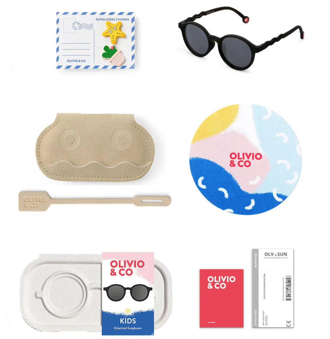 OLIVIO & CO OVAL SUNGLASSES KIDS/JUNIOR CLASSIC OLIVIO SQUID BLACK 