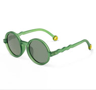 Olivio & Co Round Sunglasses Junior+ Classic Olivio Olive Green
