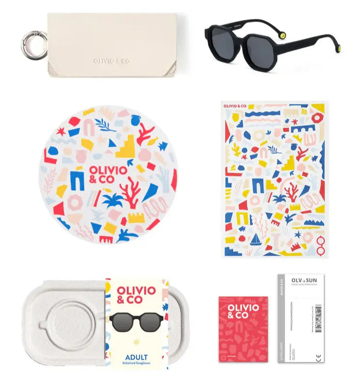 Olivio & Co Square Sunglasses Adult Creative Edition D Squid Black