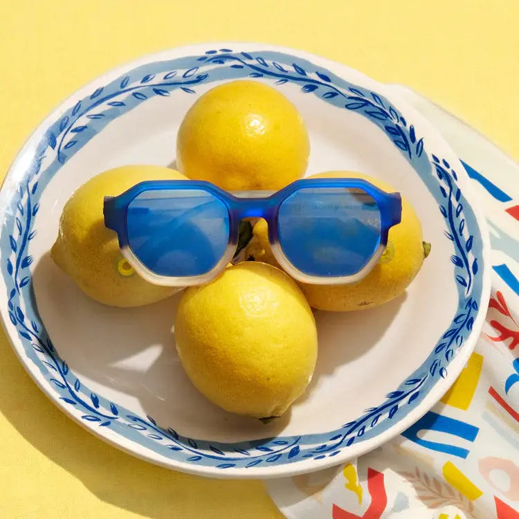 OLIVIO & CO SQUARE SUNGLASSES JUNIOR+ CREATIVE EDITION D DEEP SEA 