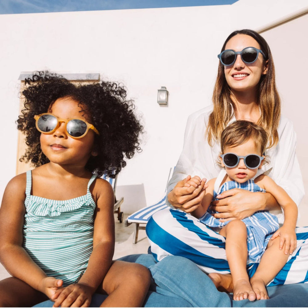 Olivio & Co Oval Sunglasses Kids/Junior Seaside Stripes Vacation Yellow