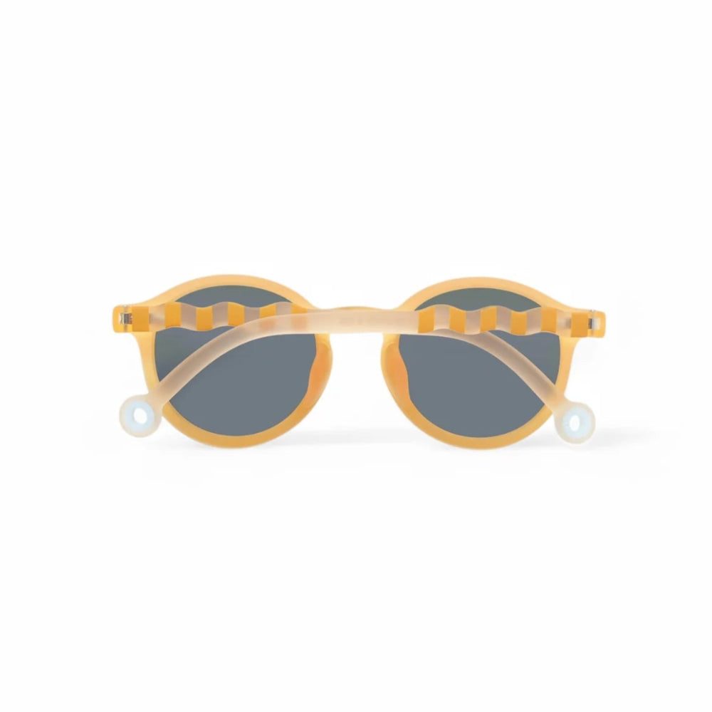 OLIVIO & CO OVAL SUNGLASSES KIDS/JUNIOR SEASIDE STRIPES VACATION YELLOW - baby enRoute