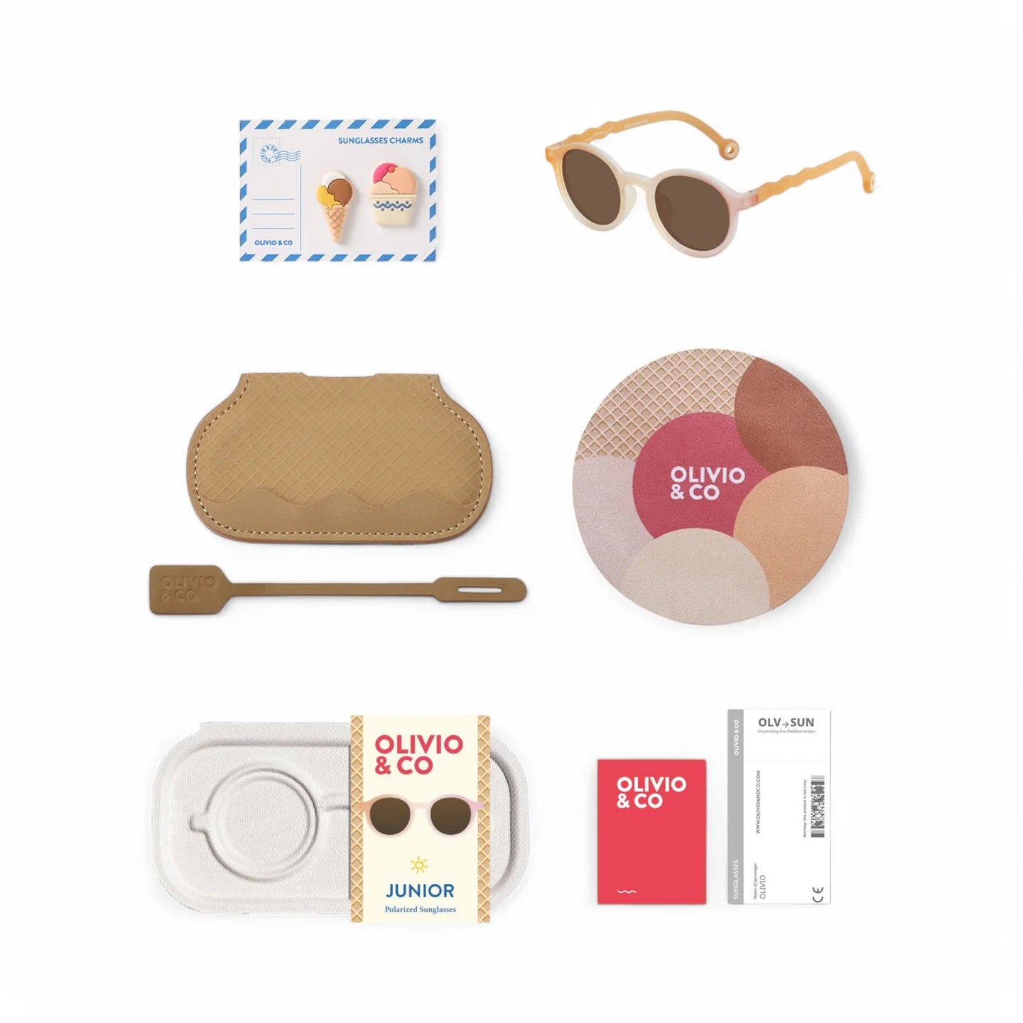 OLIVIO & CO OVAL SUNGLASSES JUNIOR GELATO SUMMER WAFFLE SPECIAL - baby enRoute