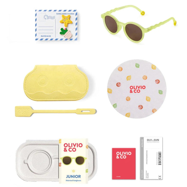 Olivio & Co Oval Sunglasses Junior+ Citrus Garden Lime Green