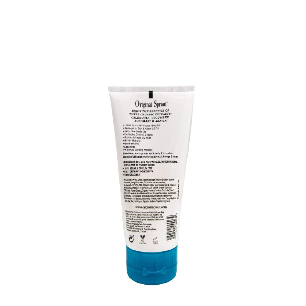 Original Sprout Hair & Body Baby Wash bottle with blue cap, 4 oz