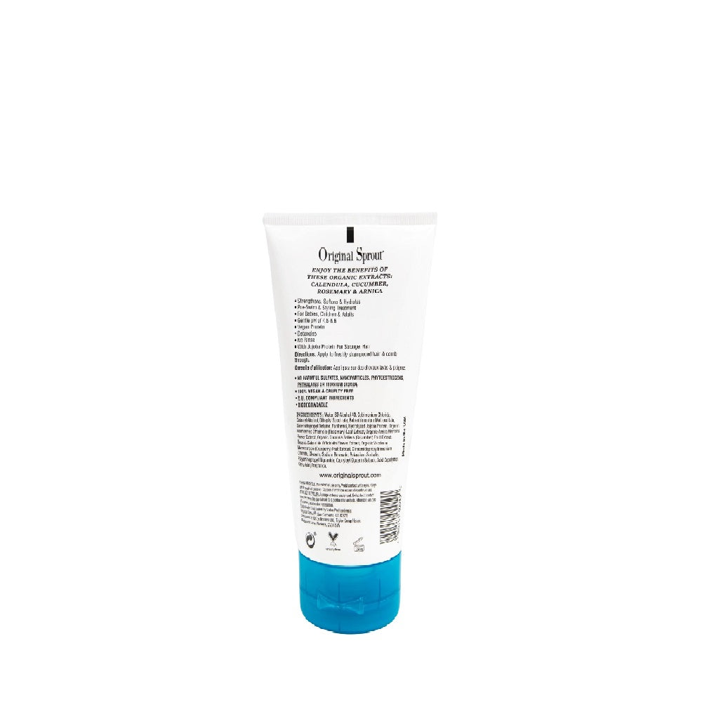 Original Sprout Leave-In Conditioner 4 oz tube with blue cap standing upright for easy squeezing.