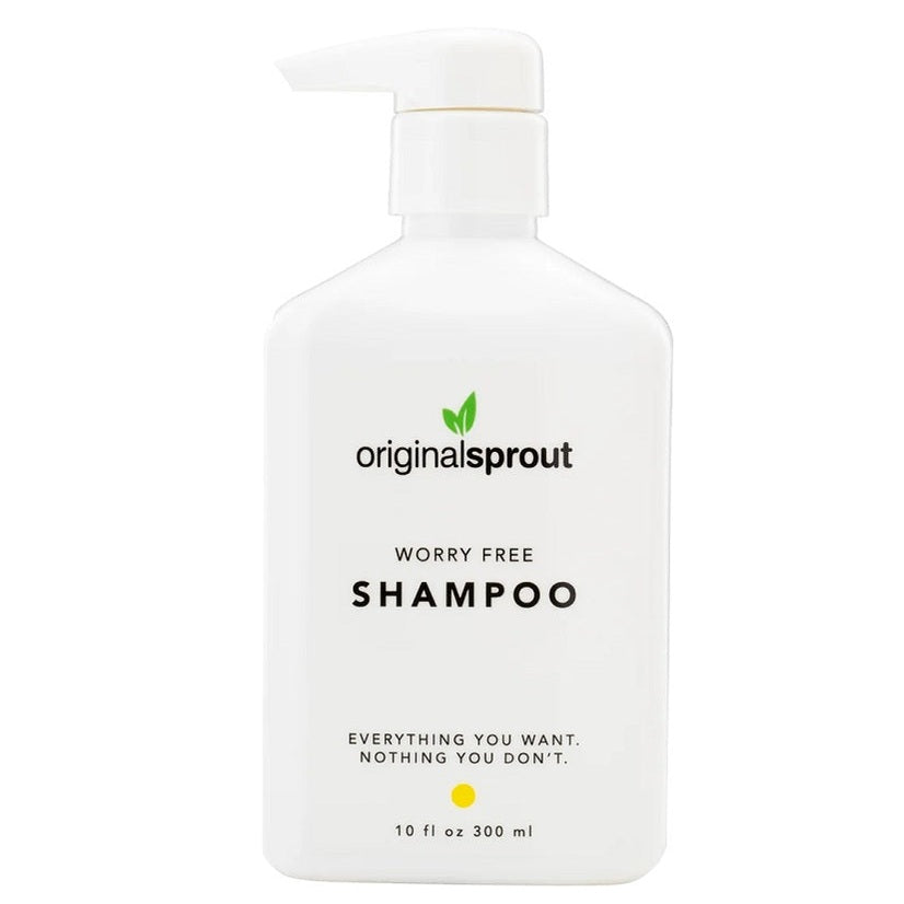 Original Sprout Worry Free Shampoo bottle with pump, white packaging, 10 oz (300 ml)