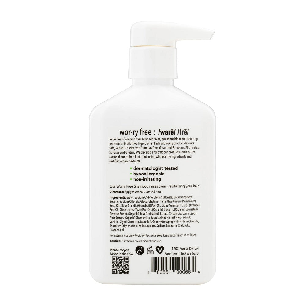 Original Sprout Worry Free Shampoo 10 oz bottle with white pump; dermatologist tested, hypoallergenic