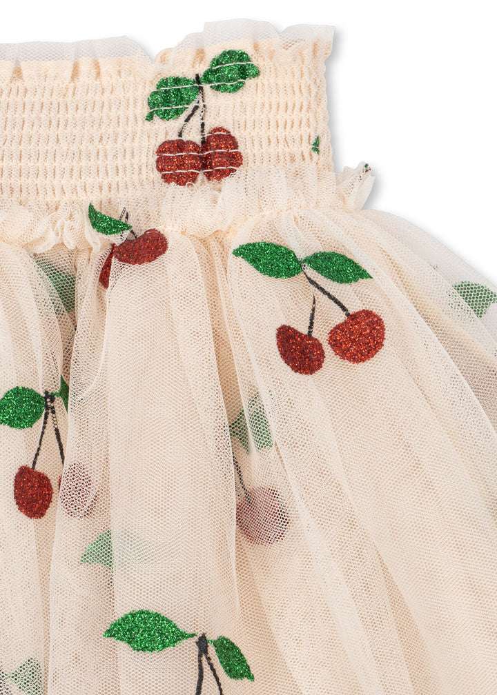 KONGES SLOJD TULLIE SMOCK SKIRT GLITTER CHERRY