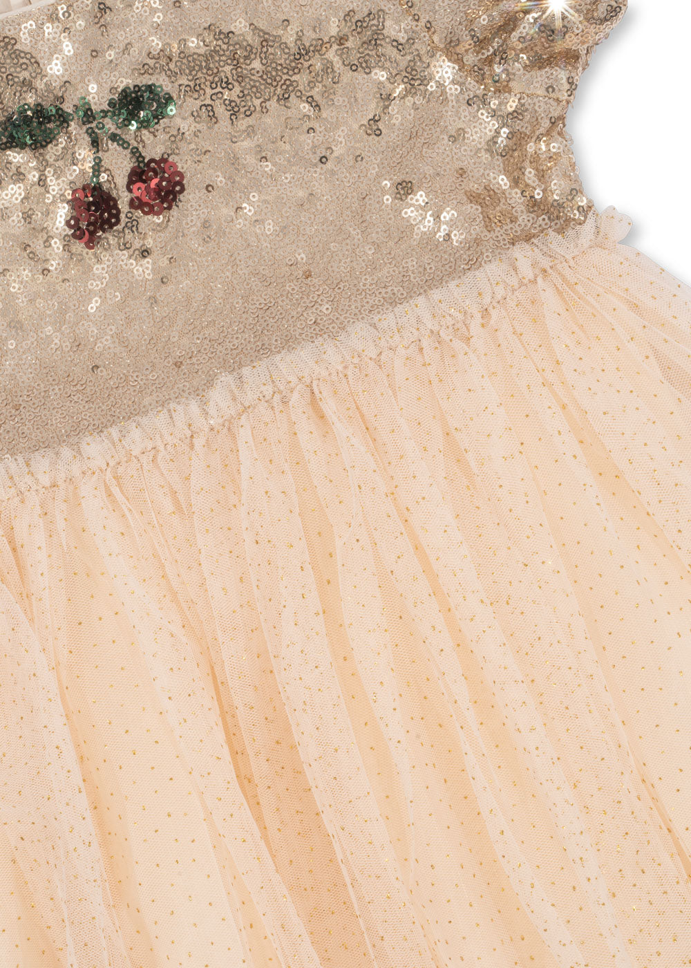 KONGES SLOJD STARLA PUFF SLEEVE DRESS GOLD BLUSH