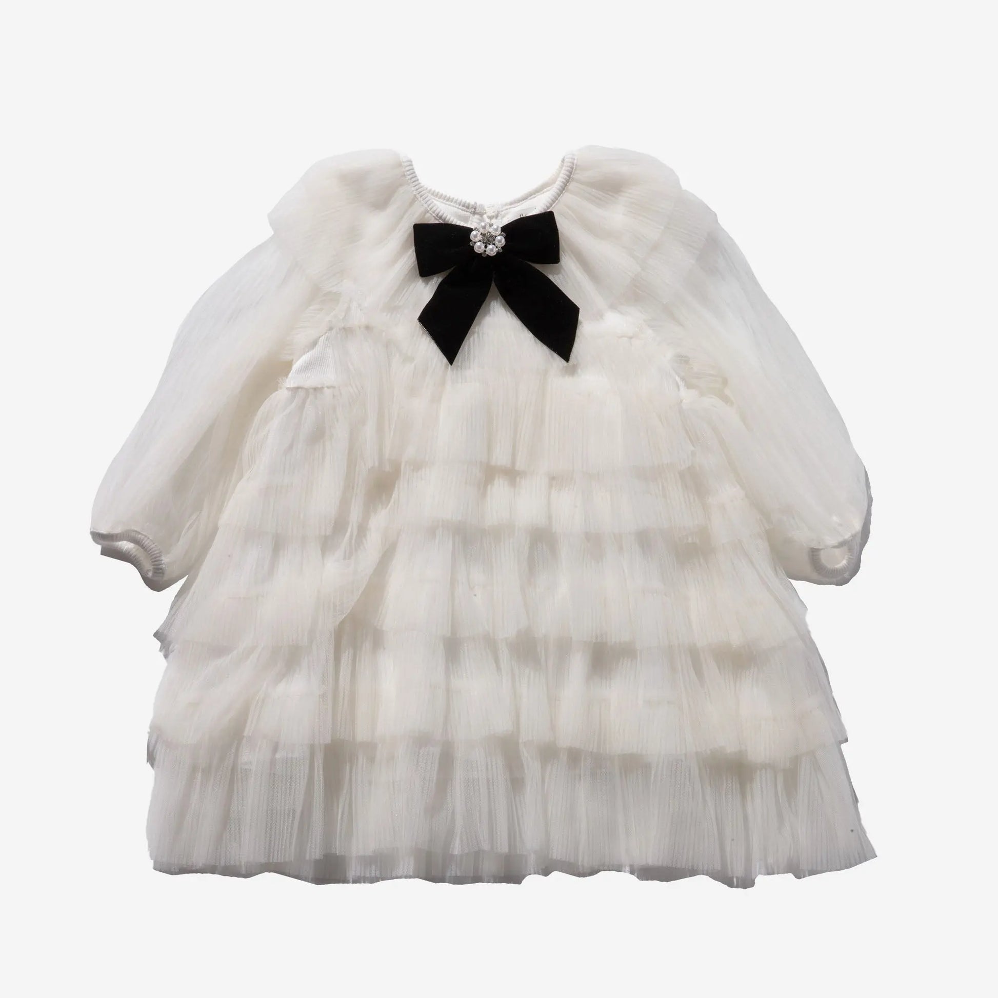 Petite Hailey Six Layered Dress Ivory