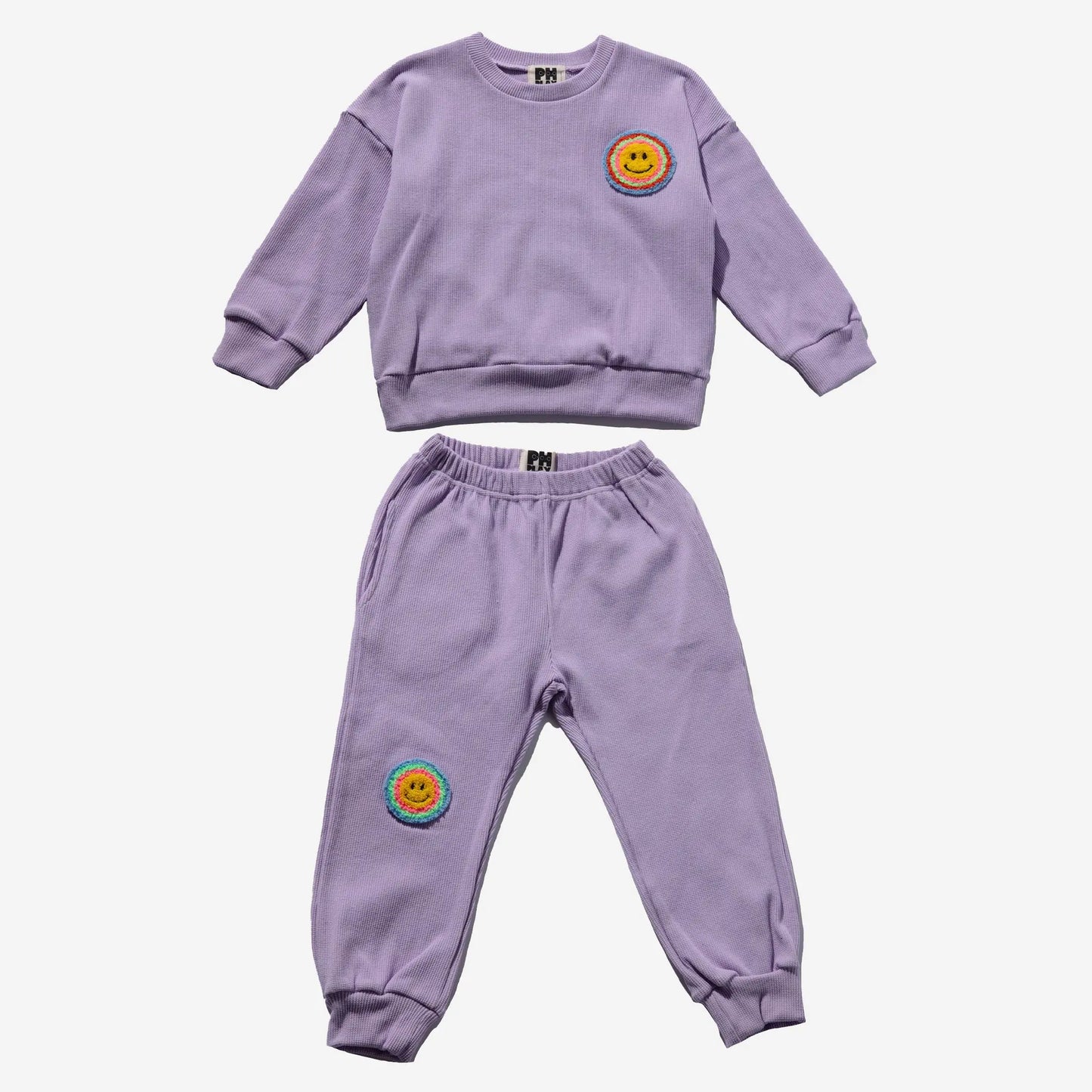 PETITE HAILEY WAFFLE MULTI SMILE SET PURPLE - baby enRoute