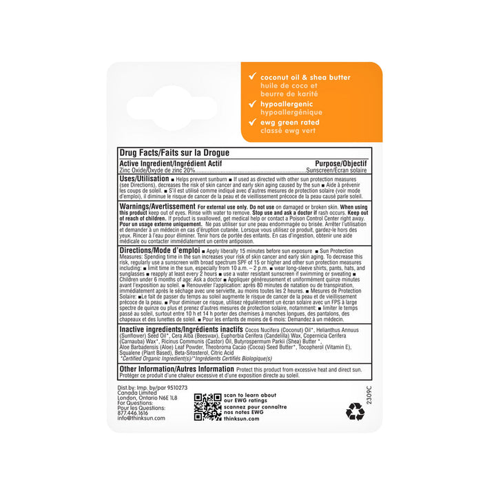 THINK BABY MINERAL BASED SUNSCREEN STICK SPF30 18.4g