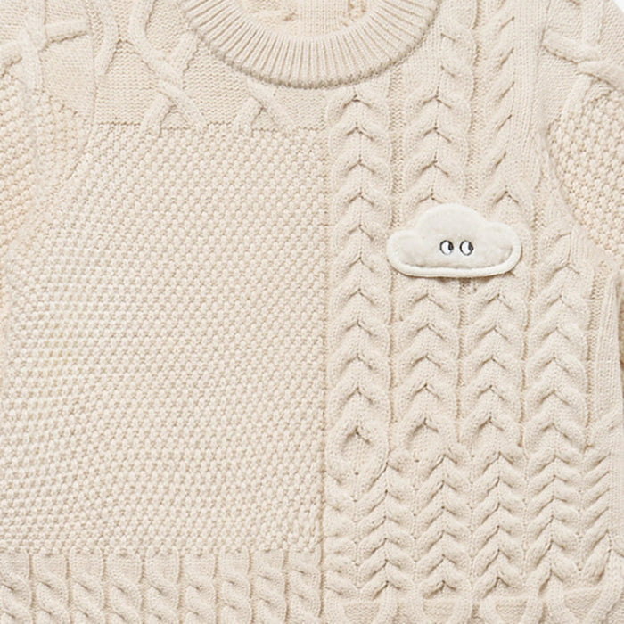 Petite Revery Cotton Knit Dress Cloud 