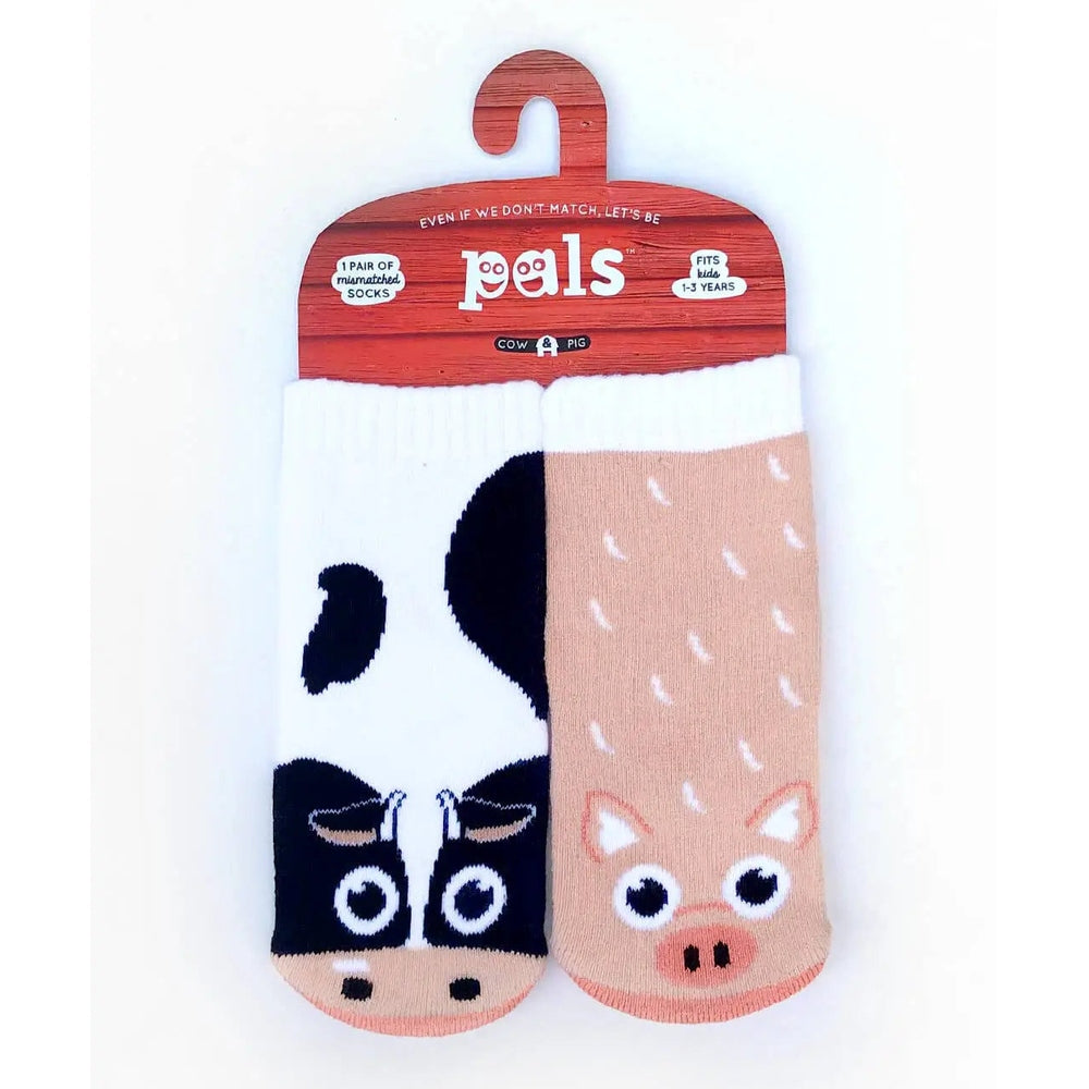 Pals Socks Cow & Pig Mimatched Socks