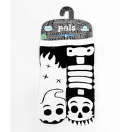 Pals Socks Glow In The Dark Ghost & Skeleton Kids Mismatched