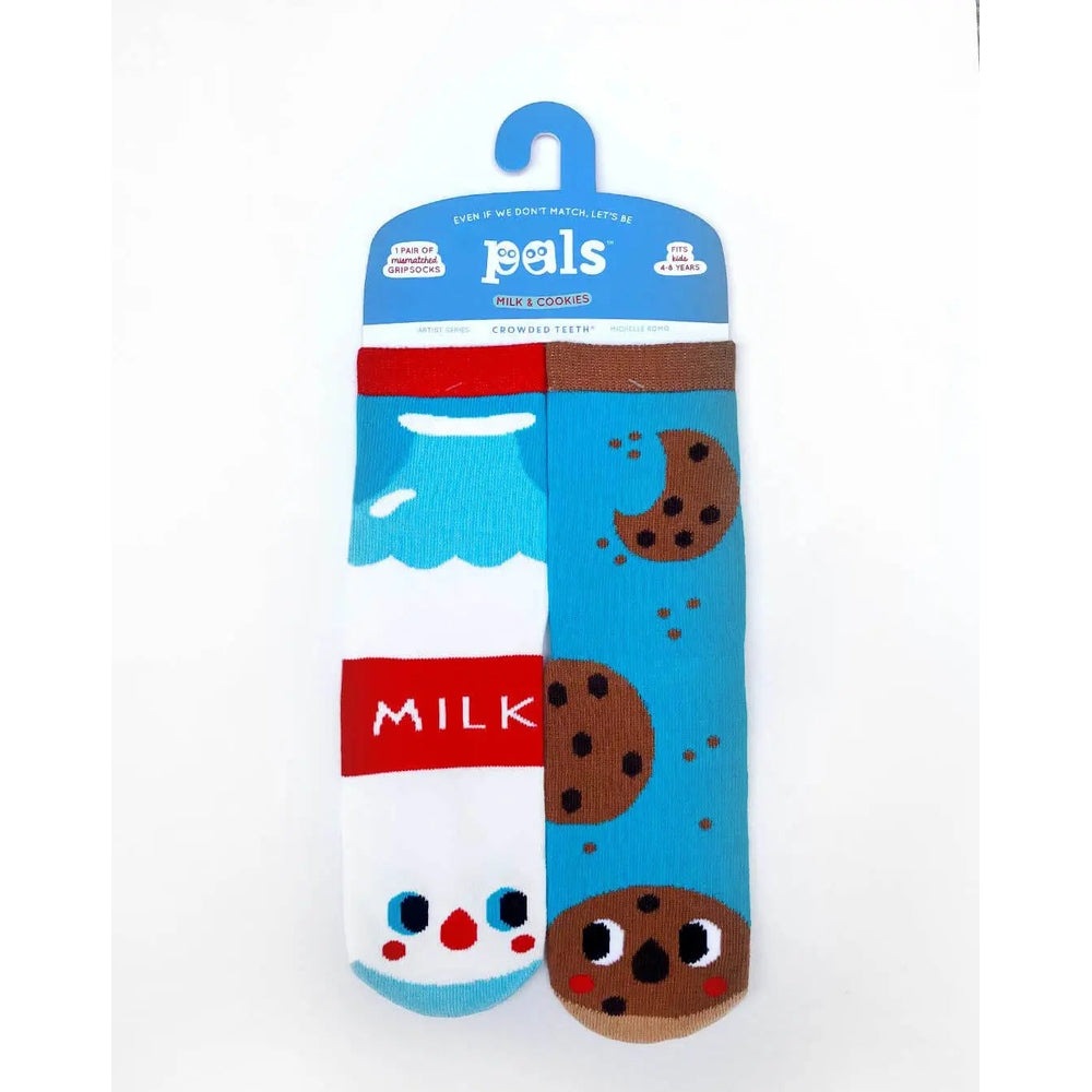 Pals Socks Milk&Cookies Crowded Teeth Mismatched Socks