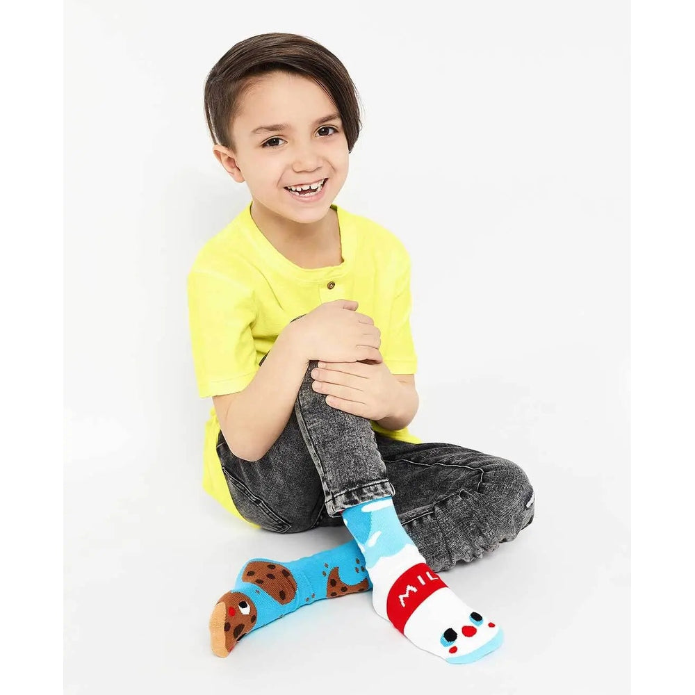 Pals Socks Milk&Cookies Crowded Teeth Mismatched Socks