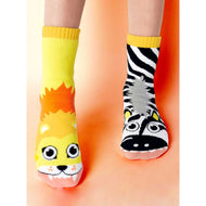 Pals Socks New Lion & Zebra Pals Artist Kids Mismatched Food Socks