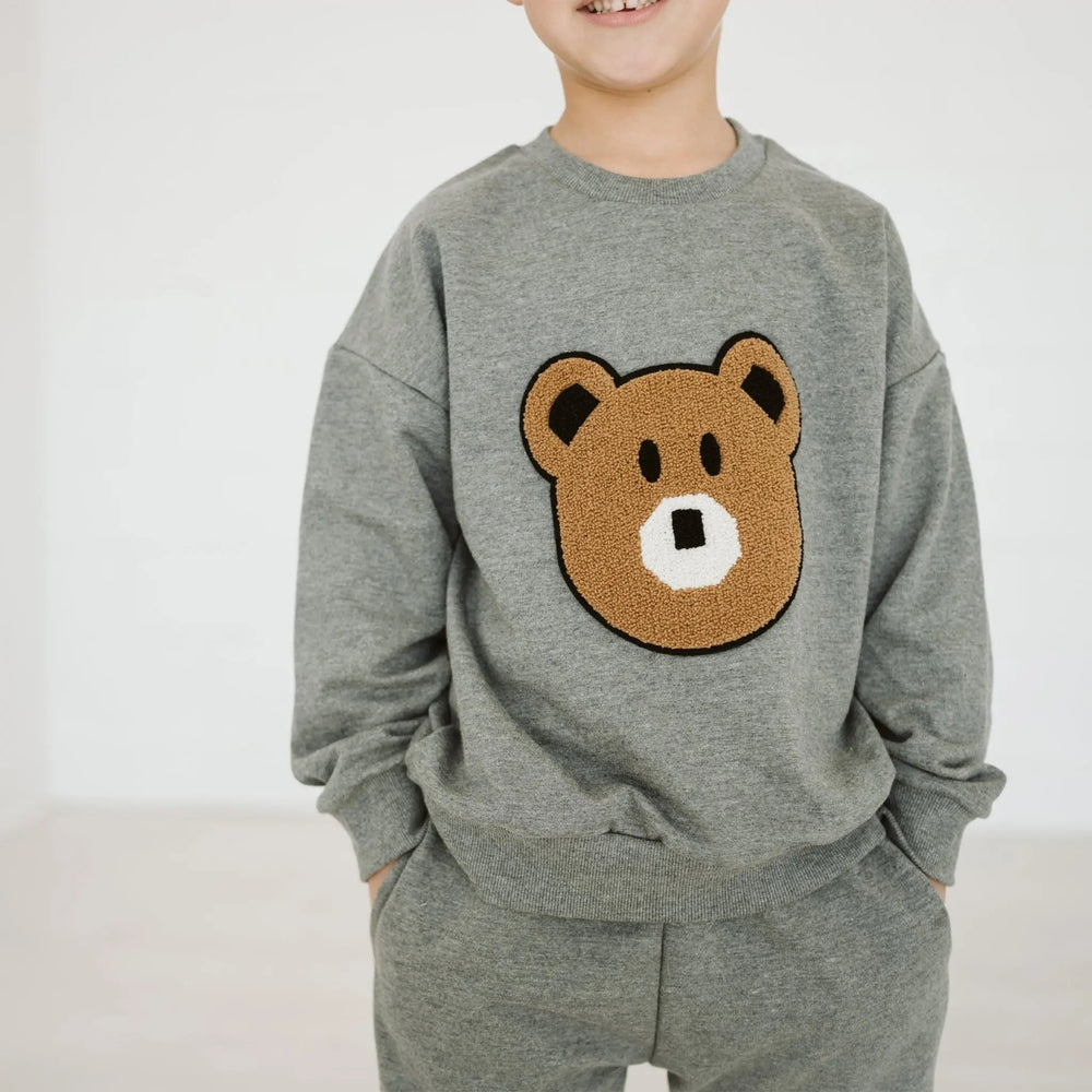 Petite Hailey Bear Sweatshirts Gray