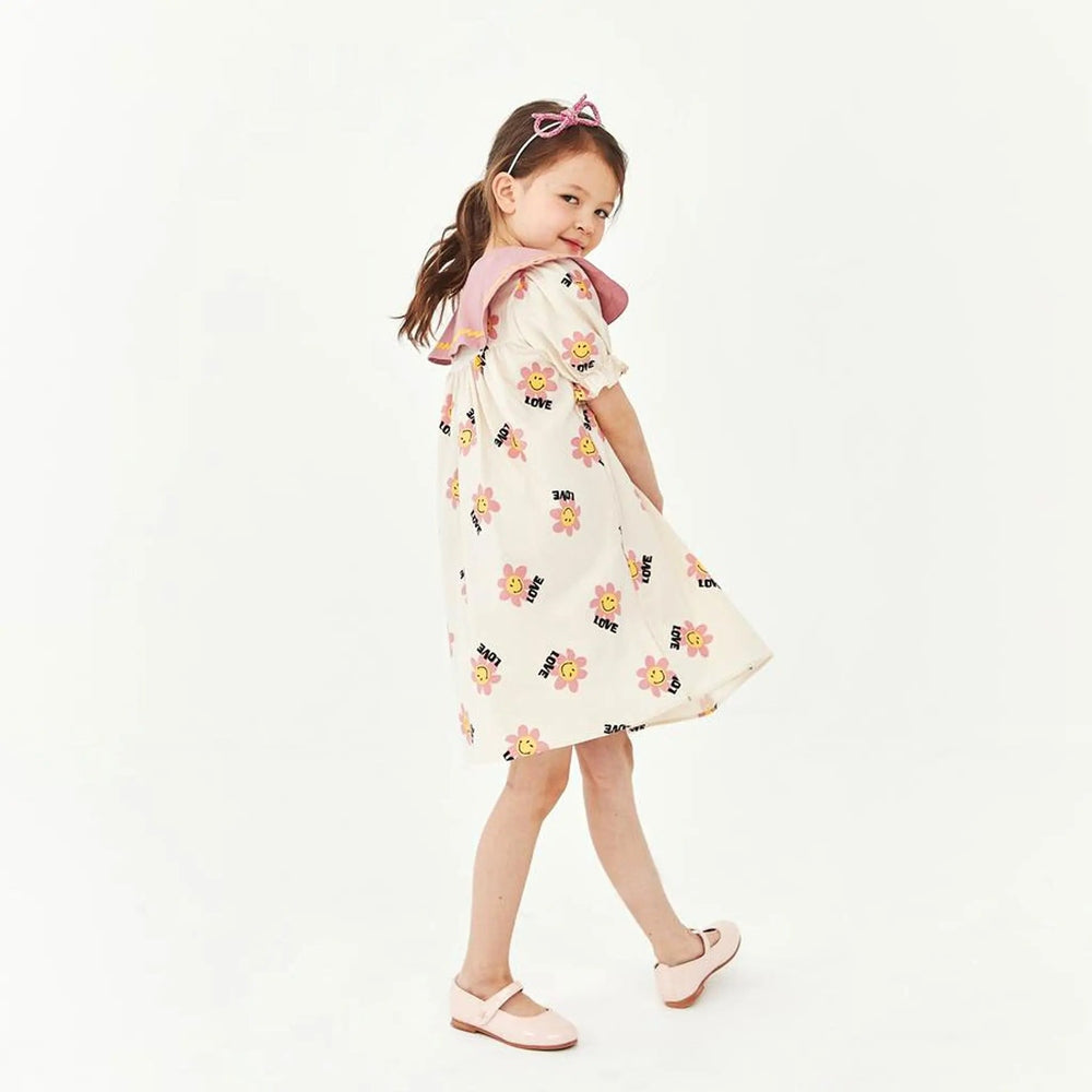 Petite Hailey Big Collar Dress Daisy Ivory