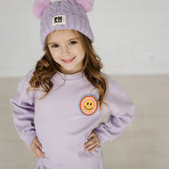 Petite Hailey Waffle Multi Smile Set Purple