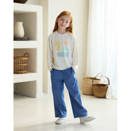 Petite Revery French Terry Drop Shoulder Long Sleeve Sweatshirt Jet Stream