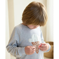 Petite Revery French Terry Raglan Long Sleeve Sweatshirt Fog Grey
