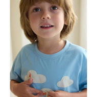 Petite Revery Quick Dry Cooling Cotton Raglan Short Sleeve Tee Forget-Me-Not