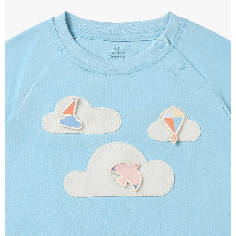 Petite Revery Quick Dry Cooling Cotton Raglan Short Sleeve Tee Forget-Me-Not