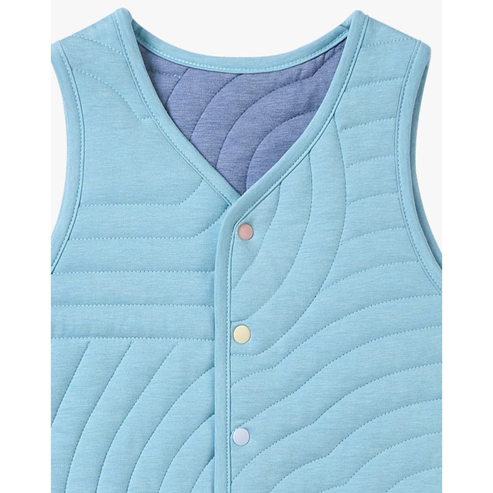 Petite Revery Quilted Cloud Vest Forget-Me-Not