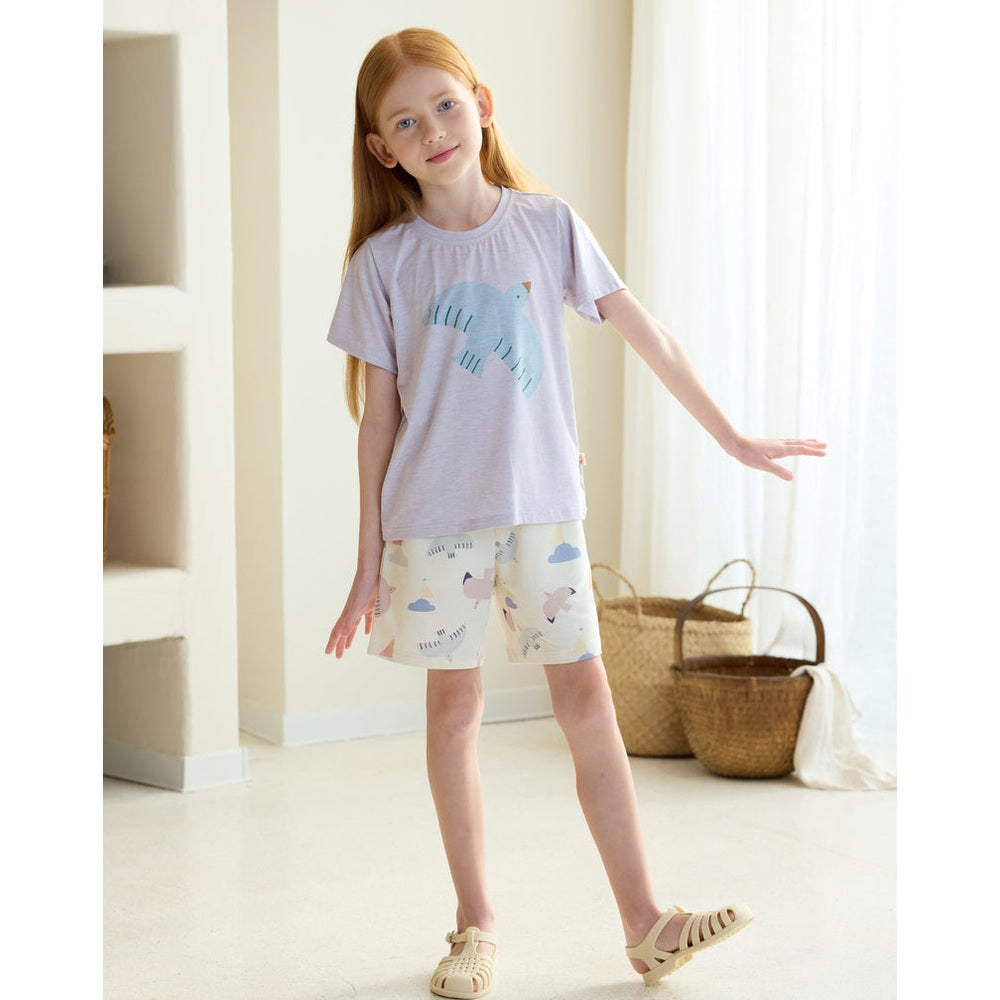 Petite Revery Short Sleeve Tee Lavender Blue