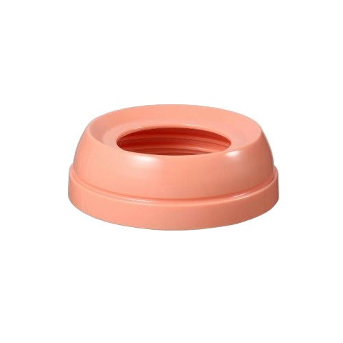 Pigeon Baby Bottle Cap in peach, round screw-on lid shown isolated for easy bottle feeding.