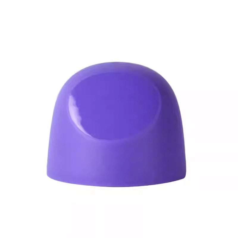Pigeon Baby Bottle Hood in purple silicone, glossy dome cap for bottle nipples.