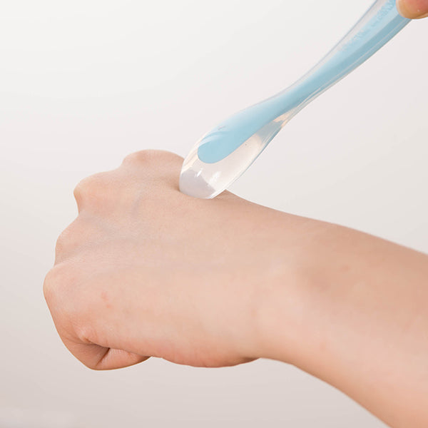 Piyo Piyo silicone spoon blue/orange for baby feeding, PIYO PIYO