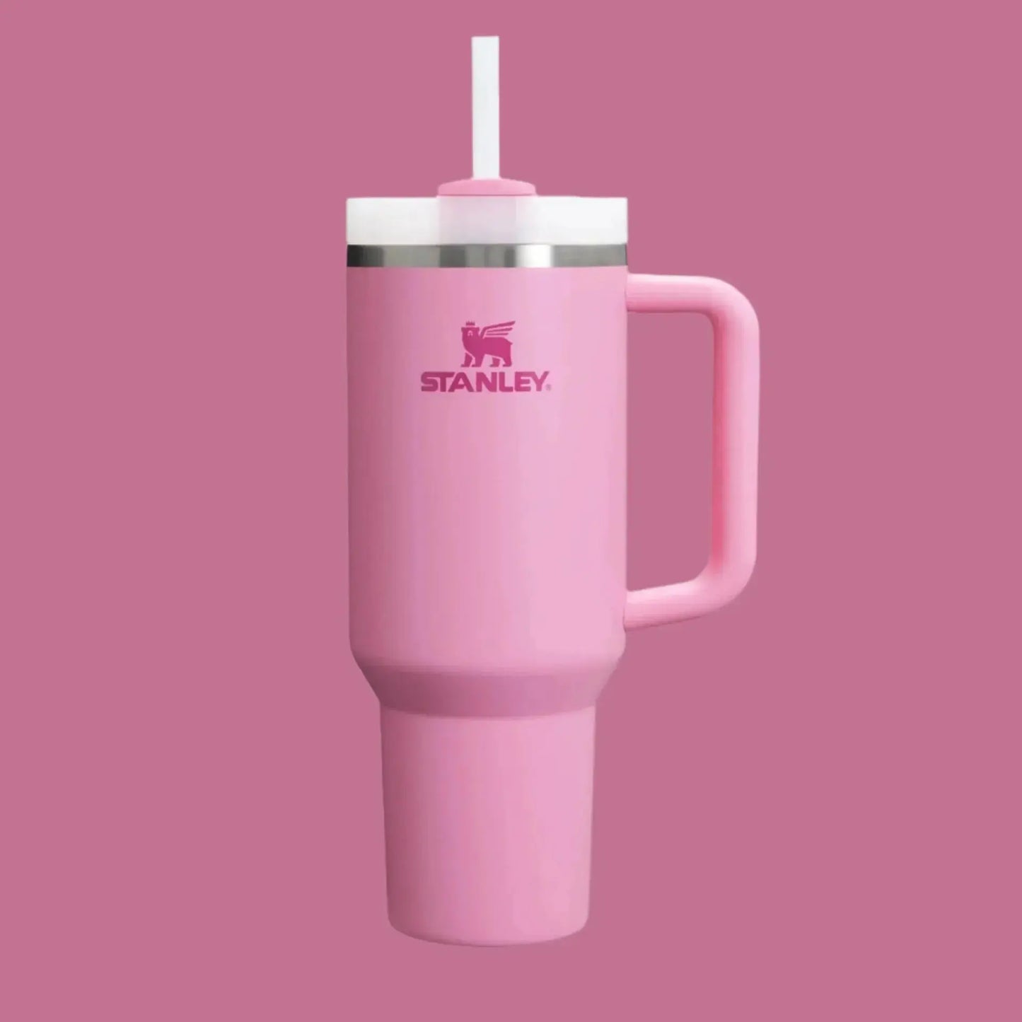 Stanley Quencher H2.0 Flowstate 30 oz tumbler pink with straw and handle