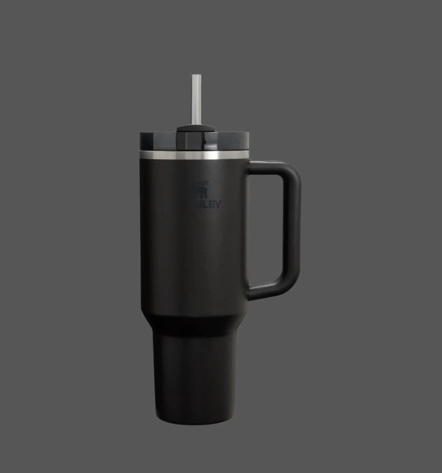 Stanley the Quencher H2.0 Flowstate tumbler 40 oz black with handle and straw