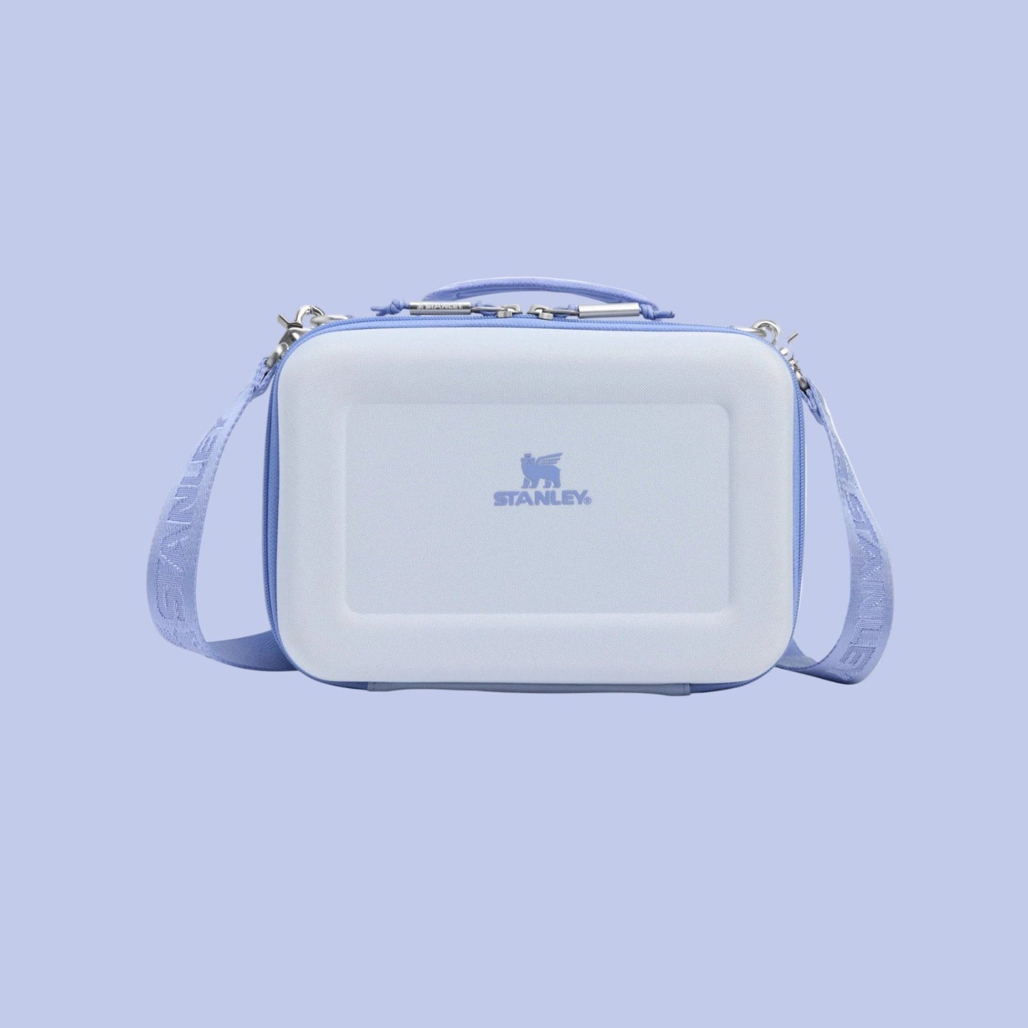 Stanley Allday Mini Lunchbox 4.2Qt/4.0L in pale blue; compact hard-shell with detachable strap and STANLEY logo.