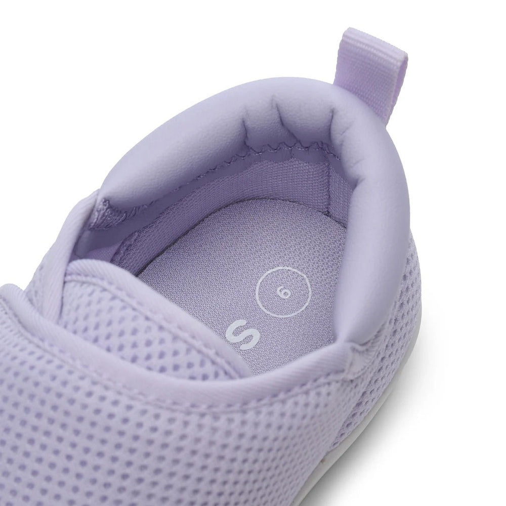 Stonz Cruiser Original Toddler Shoes Haze Purple: lavender mesh sneaker with back pull tab and cushioned collar.