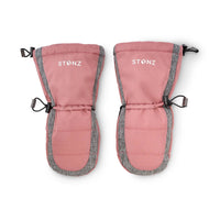 Stonz Kids Mitts Dusty Rose + Heather Grey